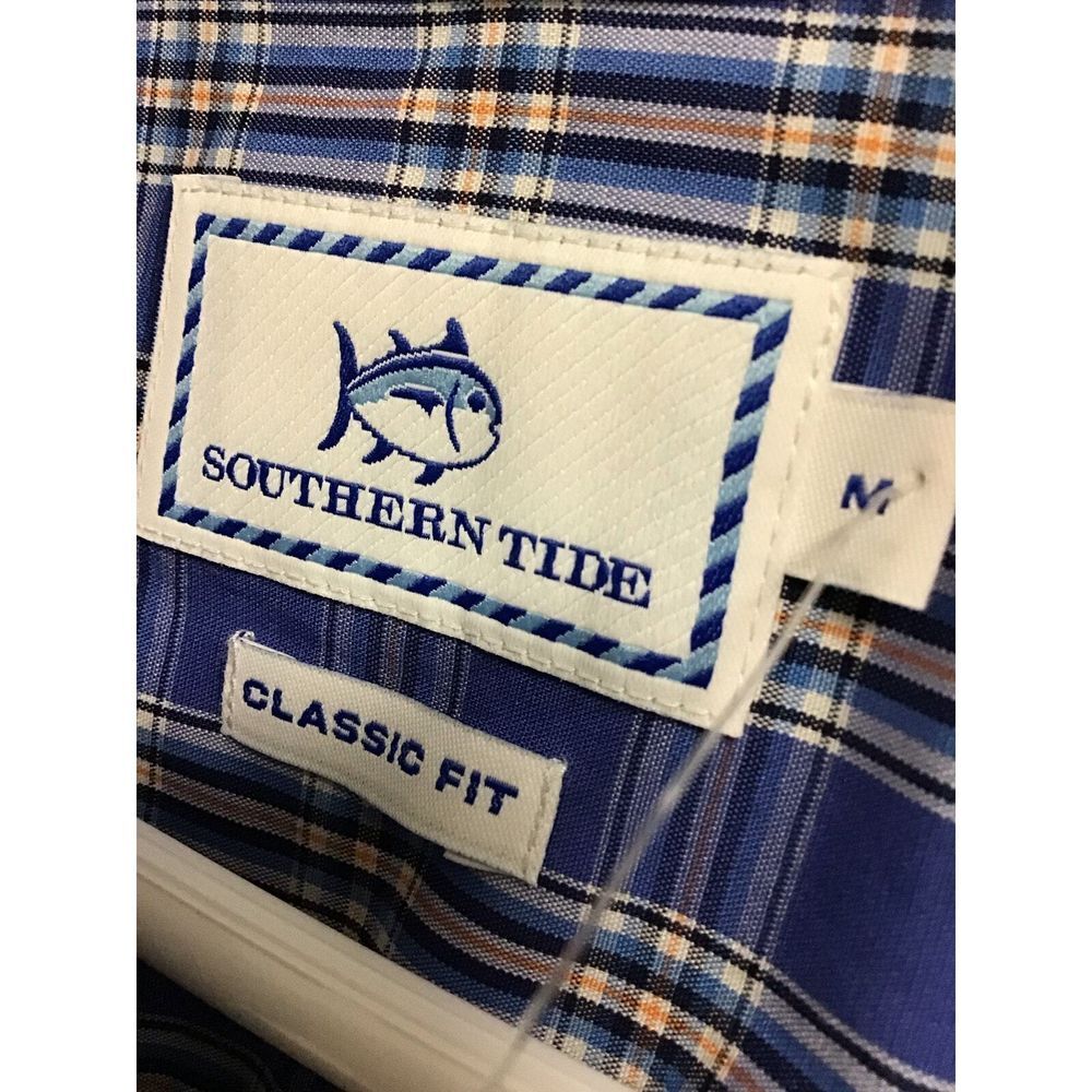 Southern Tide Blue Plaid Button Up Shirt Men's Size Medium Classic Fit - Picture 6 of 7